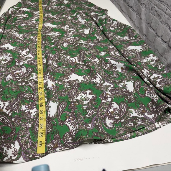 L'AGENCE Green Paisley Cutout Spaghetti-Strap Maxi Dress Sz 8 - Picture 5 of 13